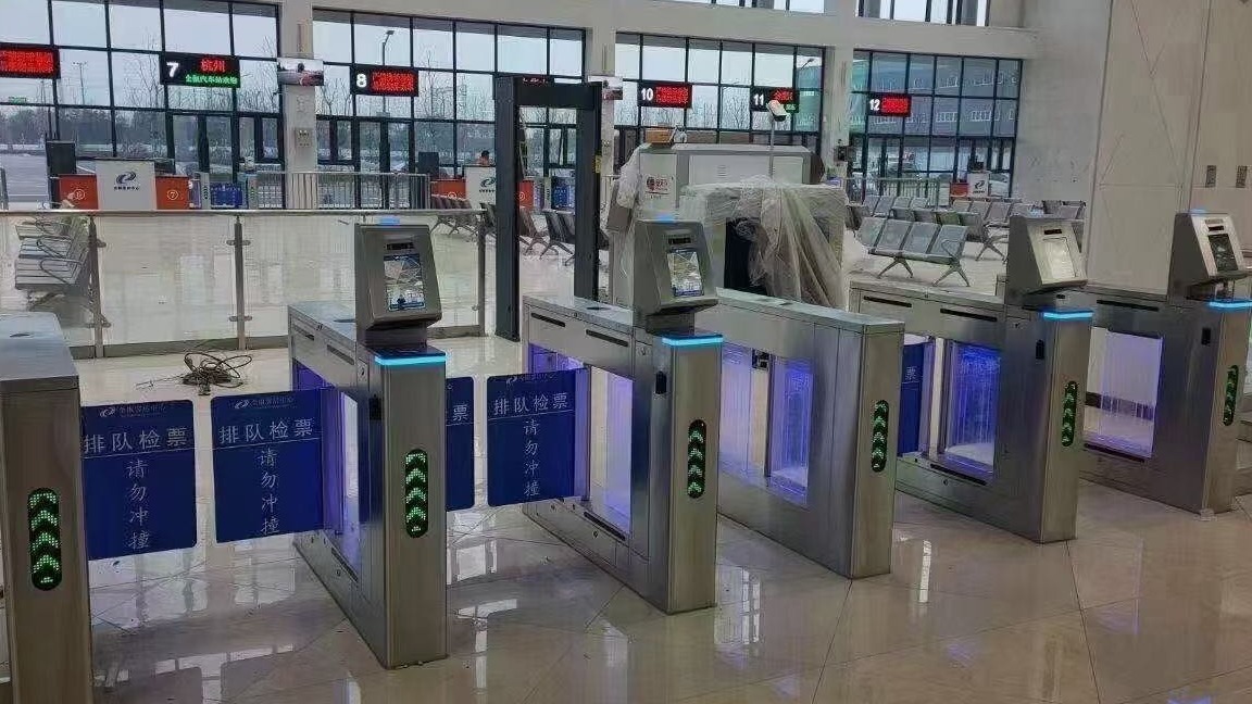 人行通道闸机检票系统落地杭州汽车站